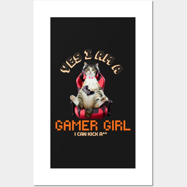 Yes, I Am A Gamer Girl (With Text) Wall Art by leBoosh-Designs